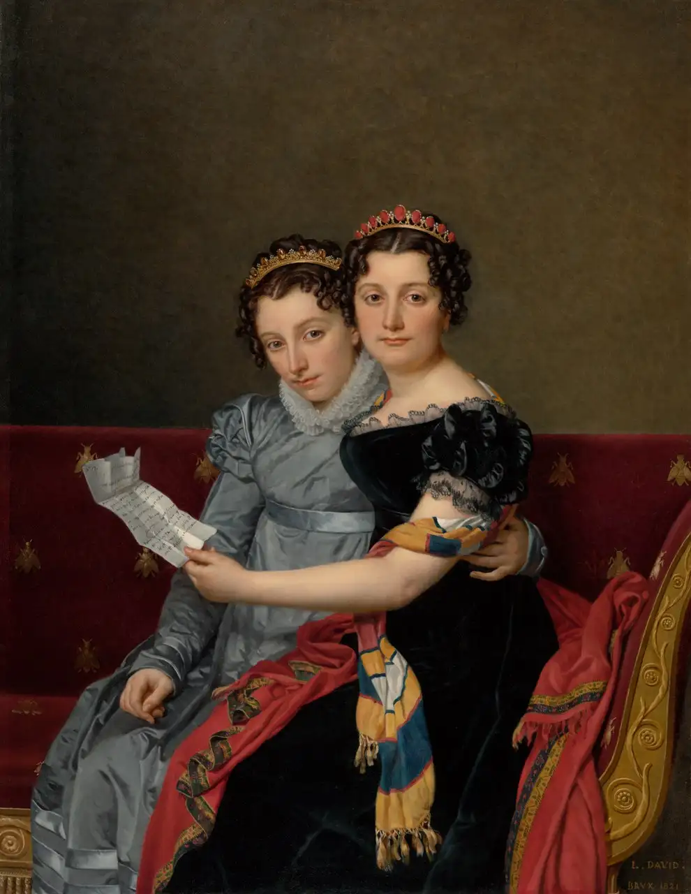The Sisters Zénaïde and Charlotte Bonaparte by Jacques-Louis David
