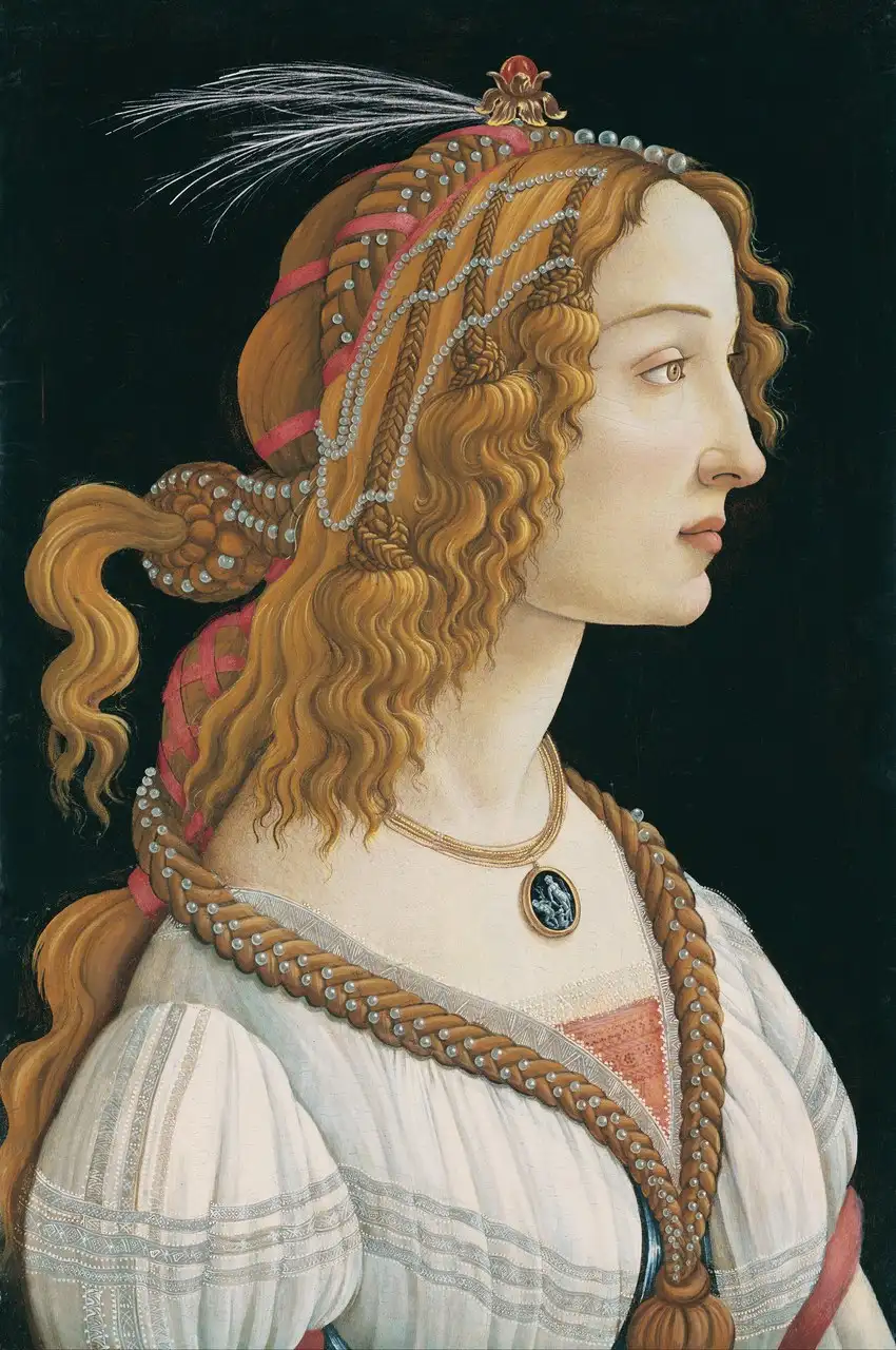 Idealised Portrait of a Lady (Simonetta Vespucci as a Nymph) by Sandro Botticelli