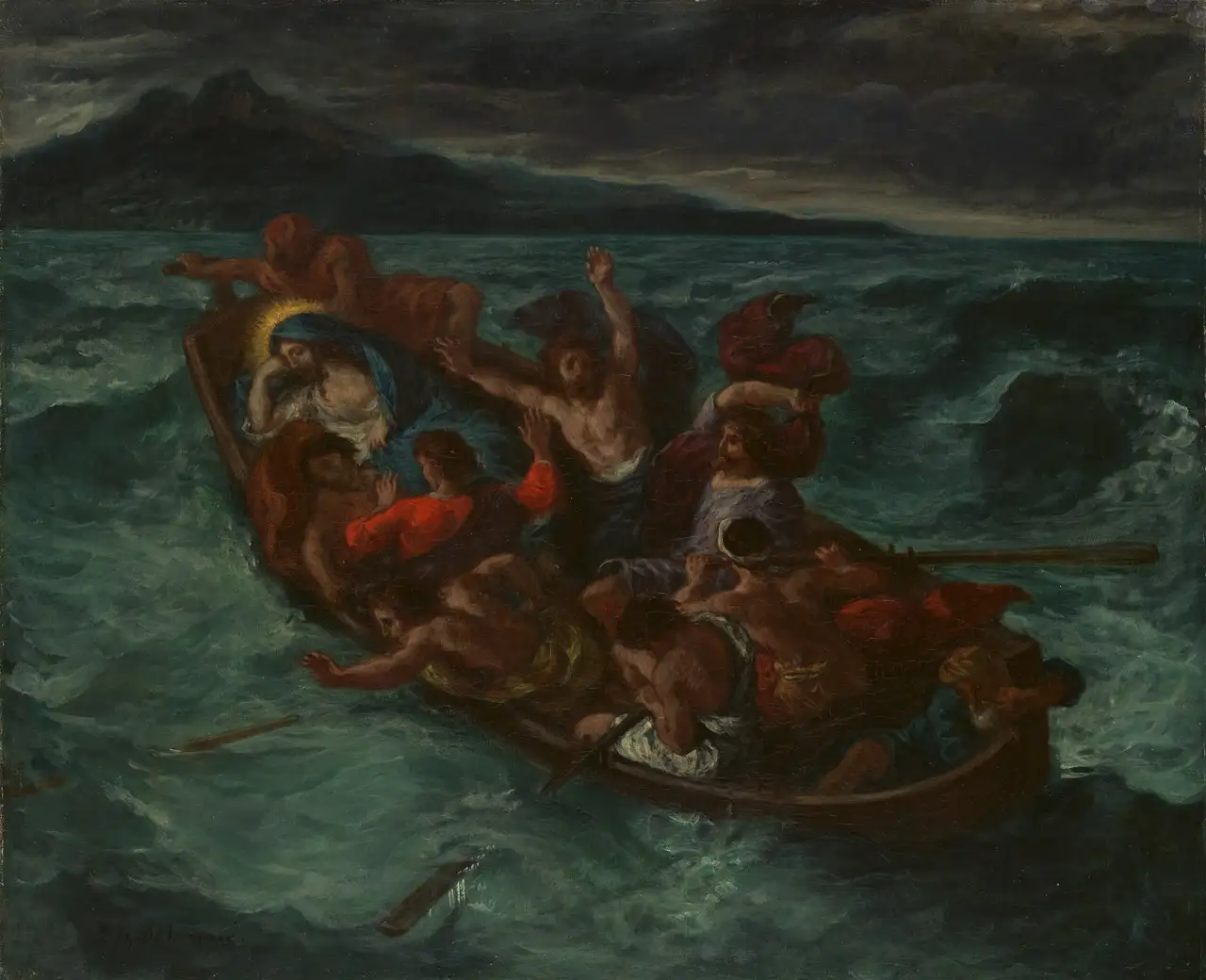 Christ Asleep during the Tempest (Christ on the Sea of Galilee) by Eugène Delacroix