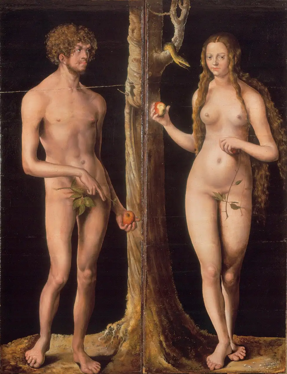 Adam and Eve (Besancon Panels) by Lucas Cranach the Elder