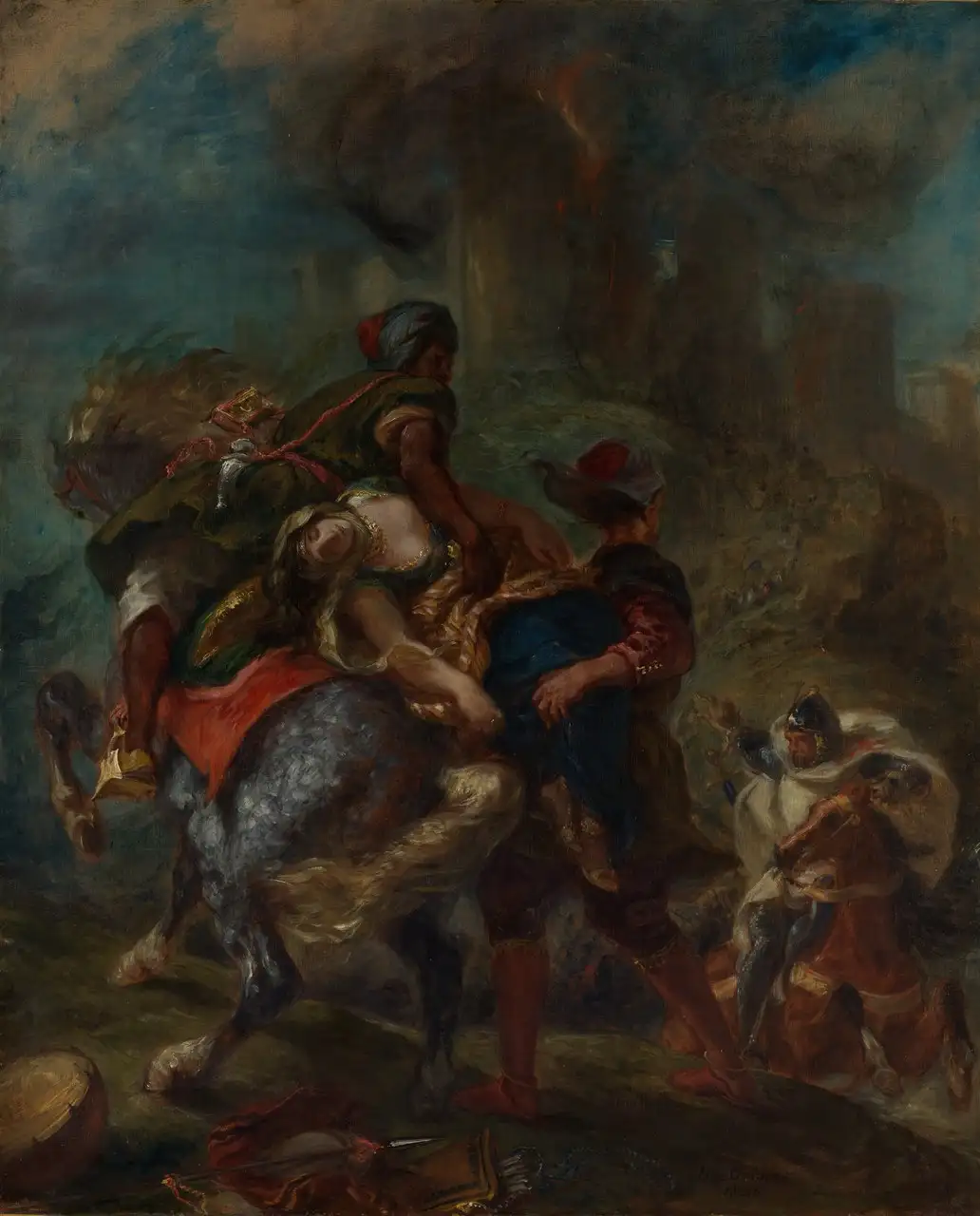 The Abduction of Rebecca by Eugène Delacroix