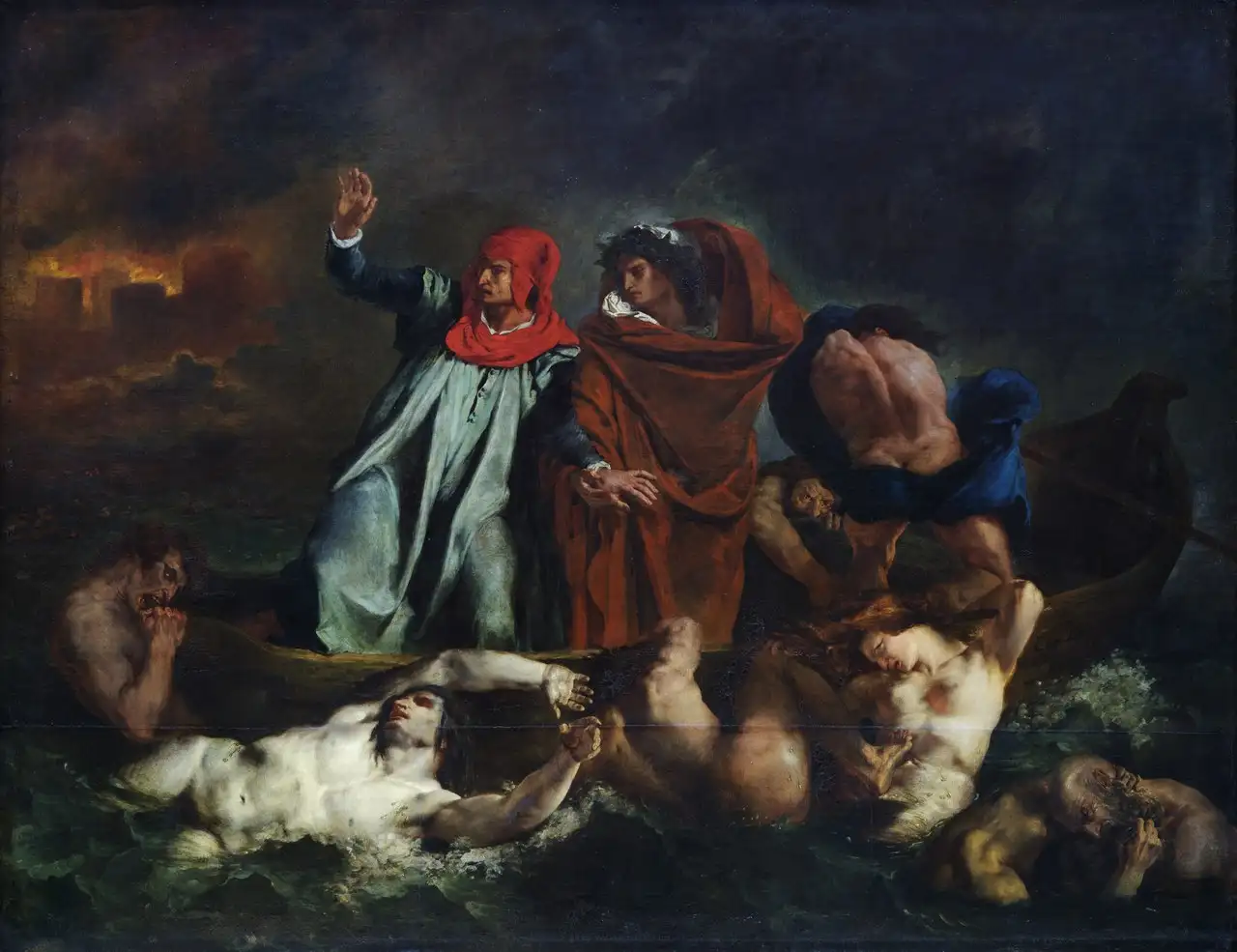 The Barque of Dante by Eugène Delacroix