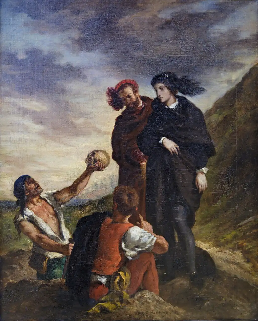 Hamlet and Horatio in the Graveyard by Eugène Delacroix