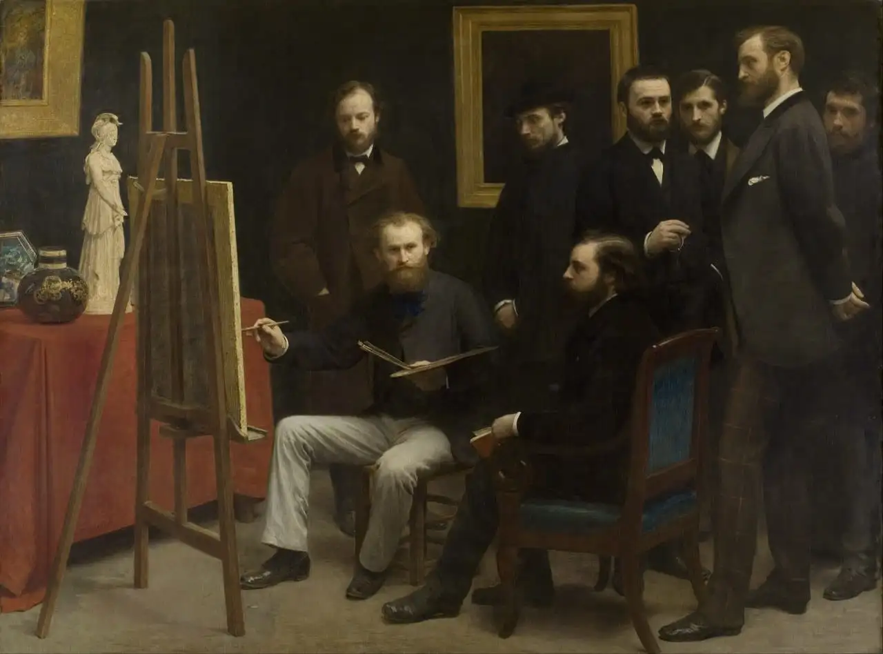 A Studio in the Batignolles by Henri Fantin-Latour