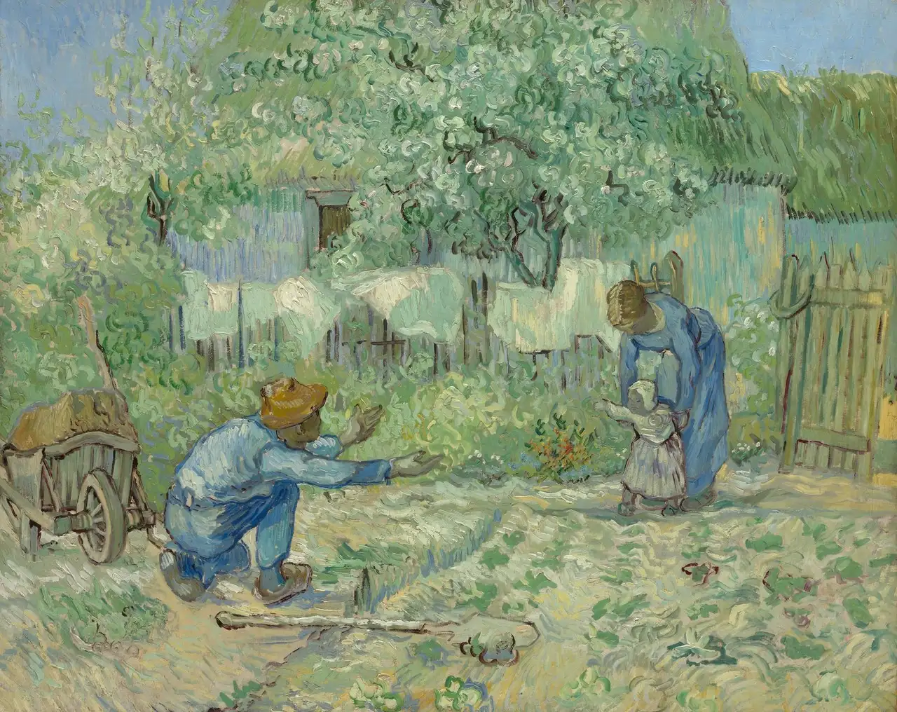 First Steps (after Millet) by Vincent van Gogh