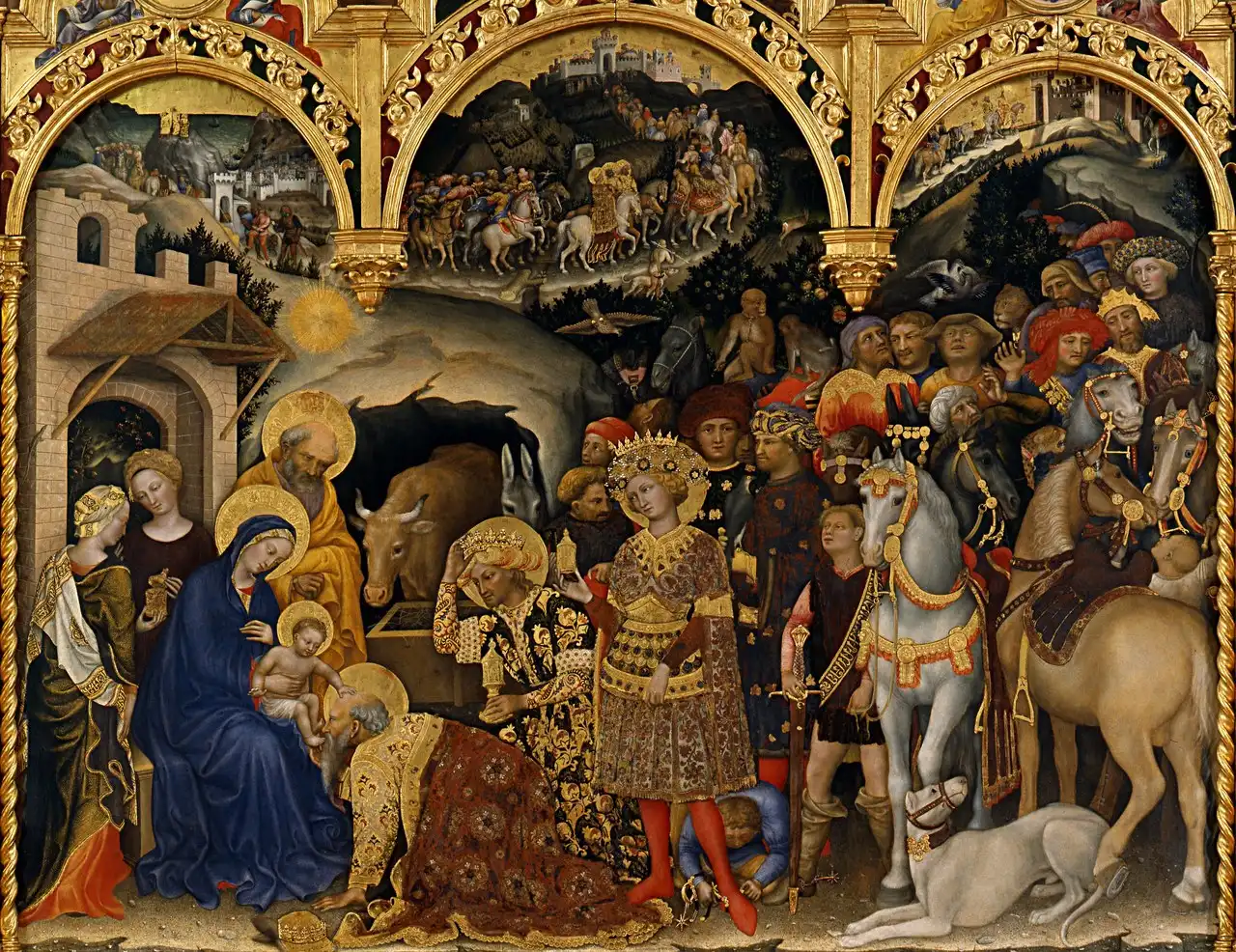 Adoration of the Magi (Strozzi Altarpiece) by Gentile da Fabriano