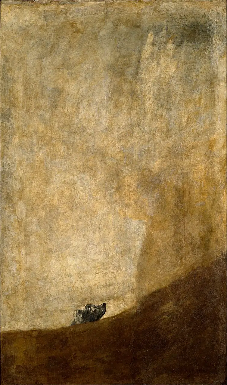 The Dog (Half-Submerged Dog) by Francisco Goya