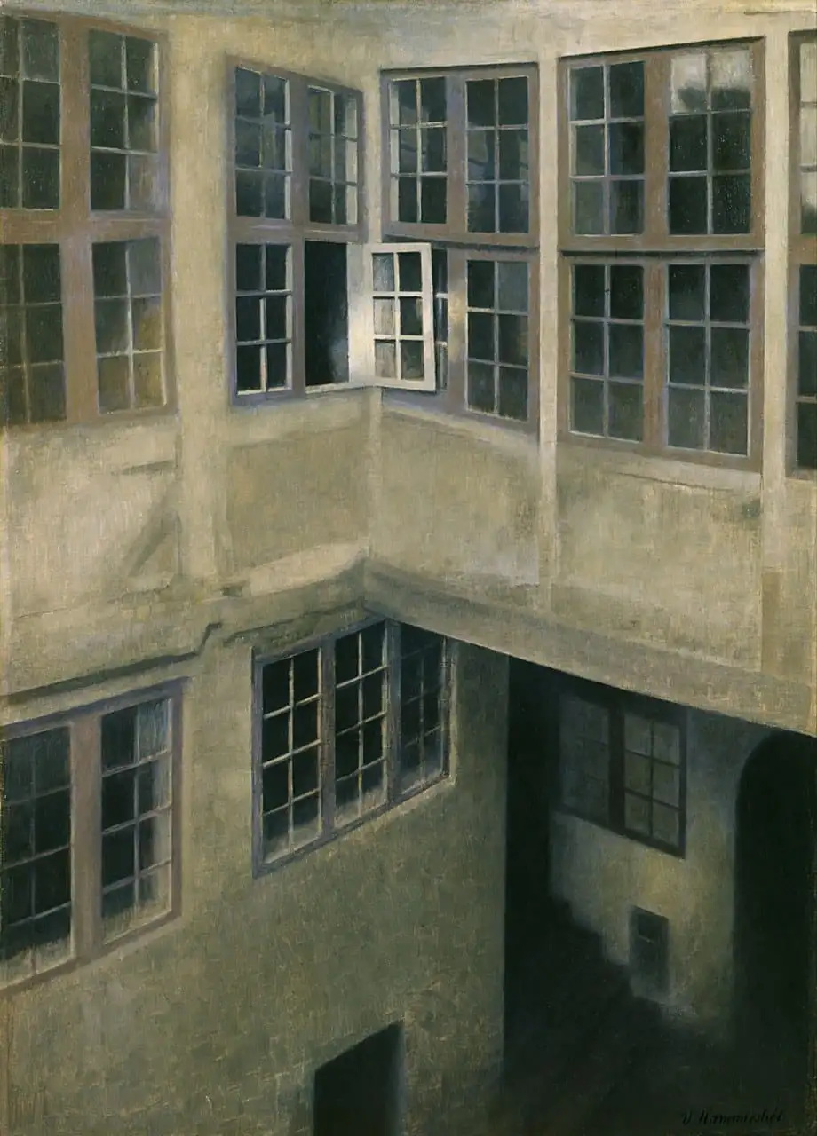 Interior of Courtyard, Strandgade 30 by Vilhelm Hammershøi