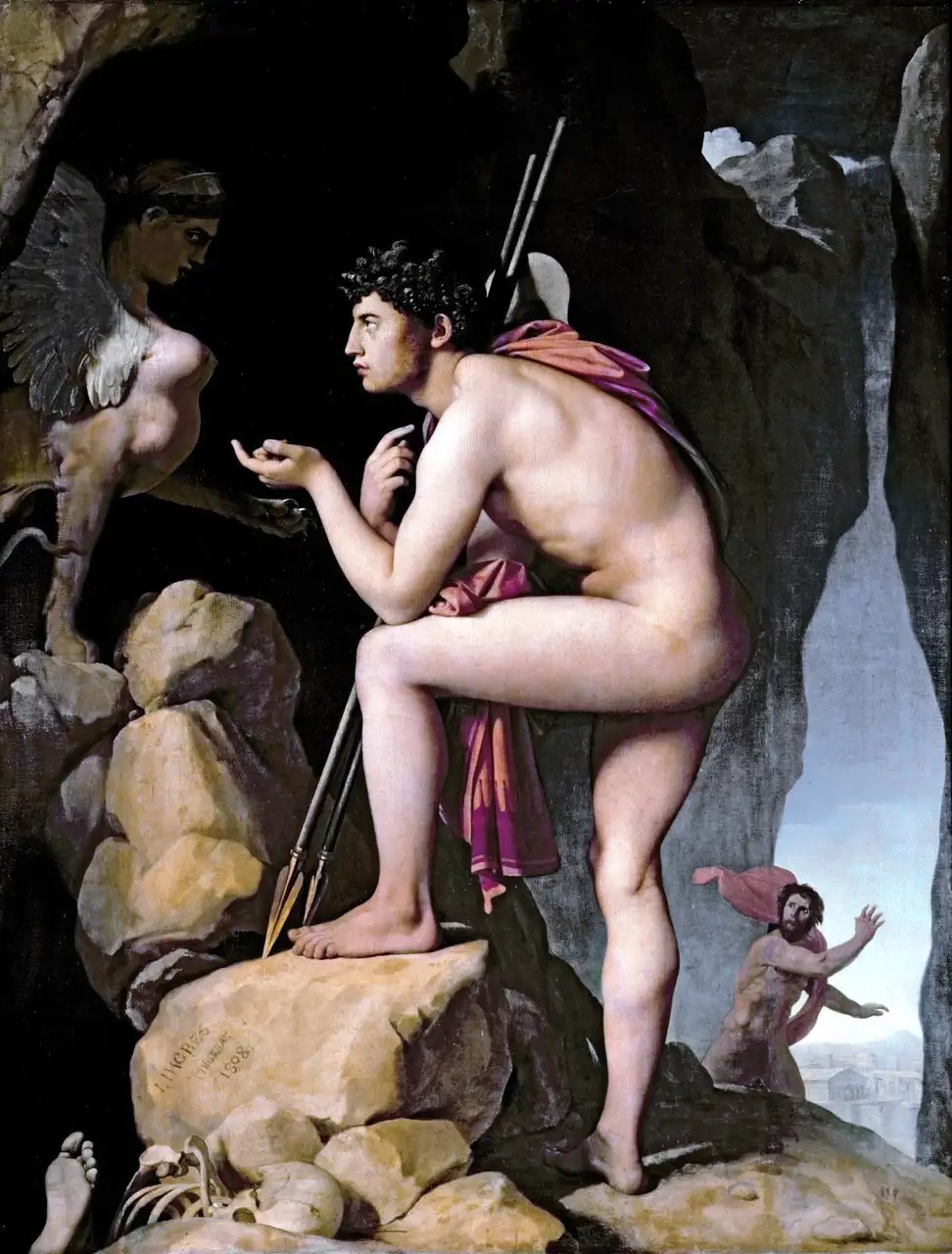 Oedipus and the Sphinx by Jean-Auguste-Dominique Ingres