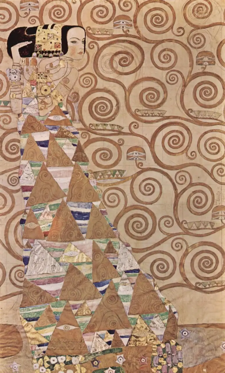 Expectation (Stoclet Frieze) by Gustav Klimt
