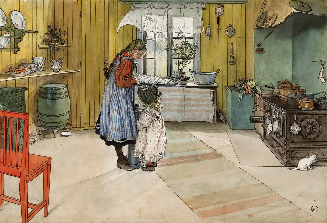 The Kitchen by Carl Larsson