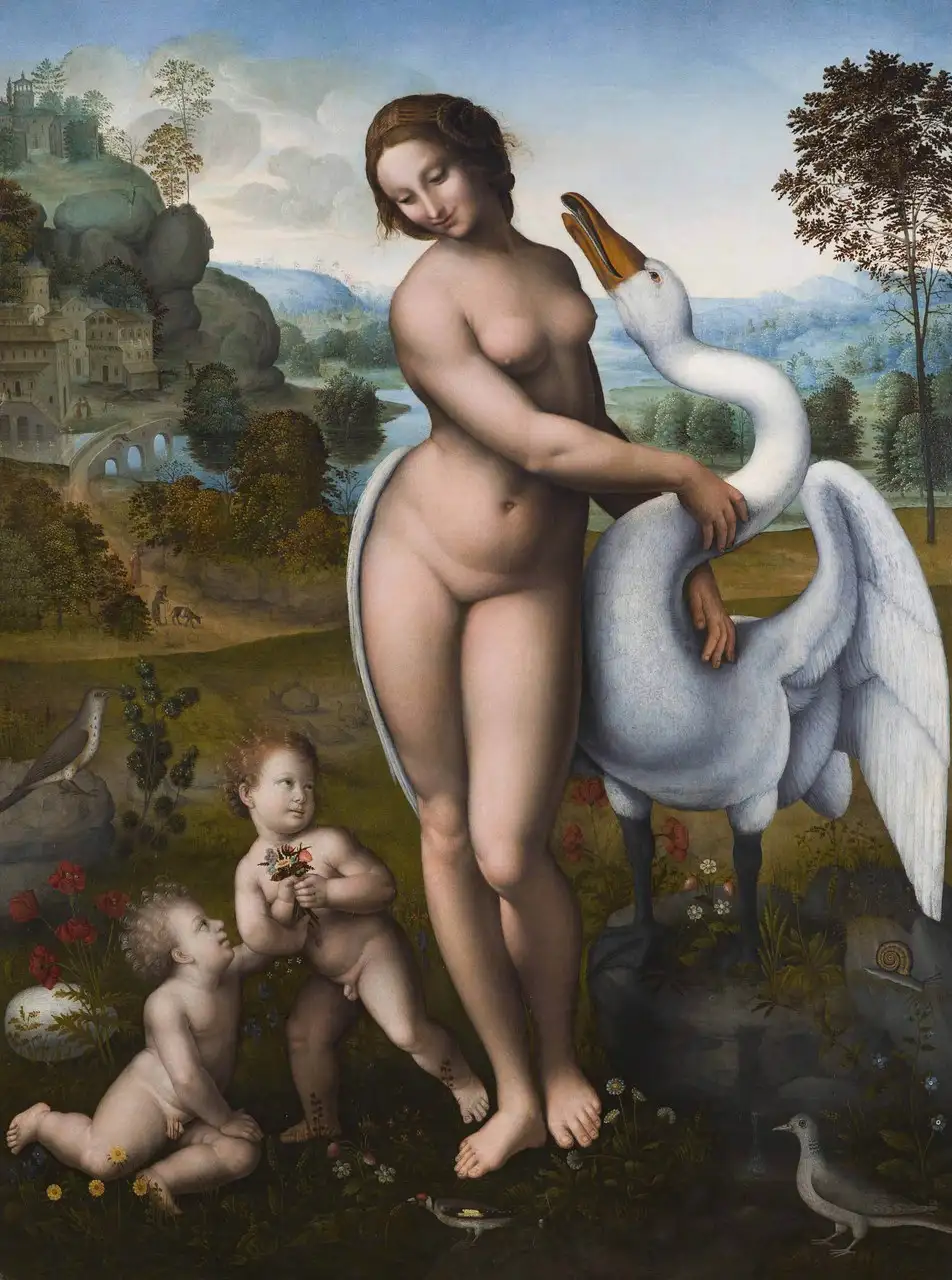 Leda and the Swan (after Leonardo da Vinci) by After Leonardo da Vinci