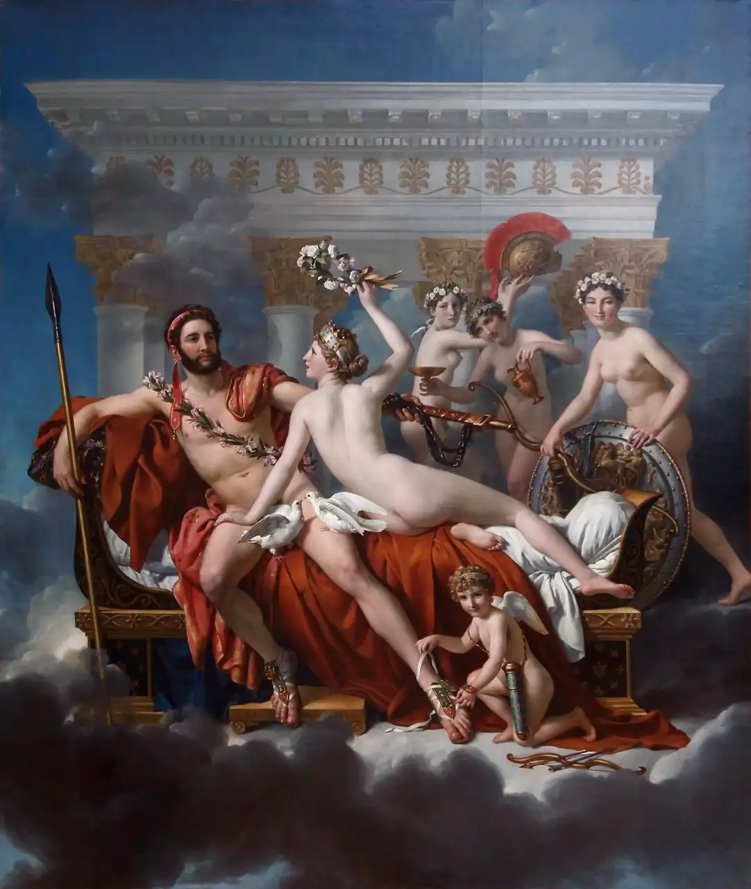 Mars Being Disarmed by Venus by Jacques-Louis David