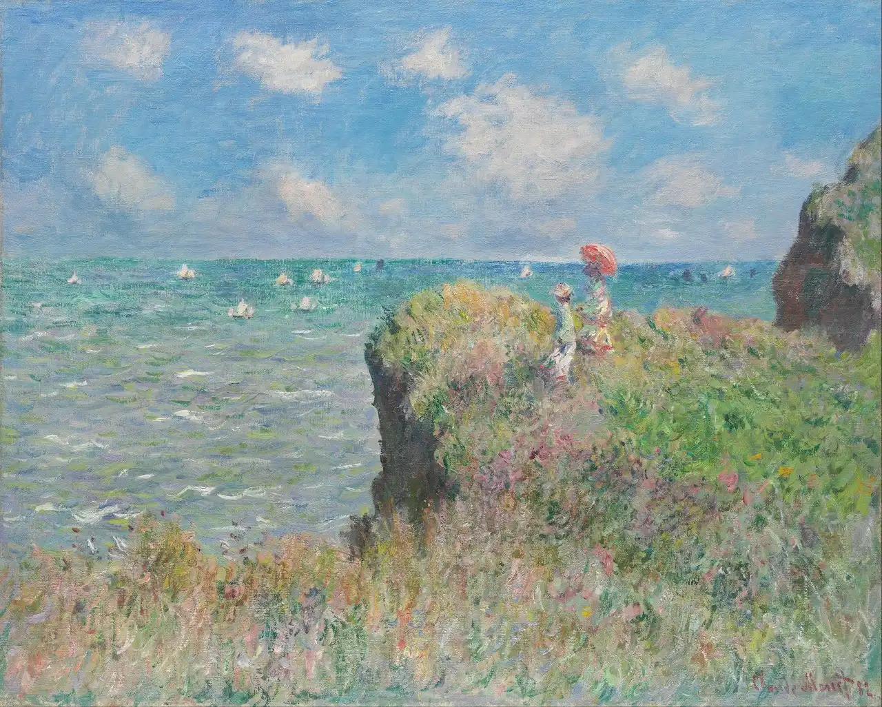 The Cliff Walk at Pourville by Claude Monet