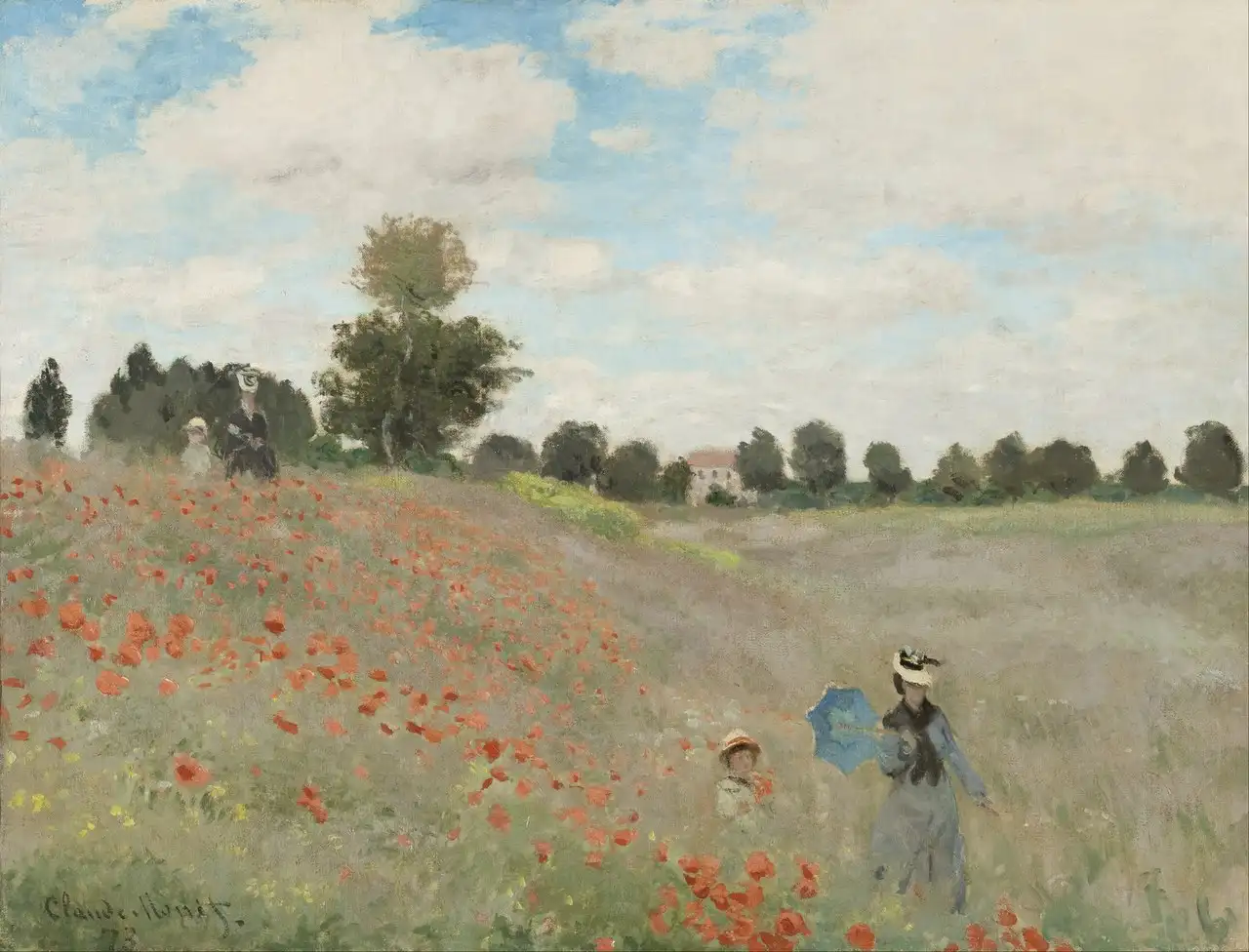 The Poppy Field near Argenteuil by Claude Monet