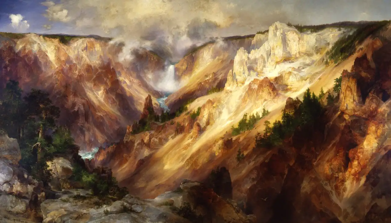 The Grand Canyon of the Yellowstone (1893-1901) by Thomas Moran
