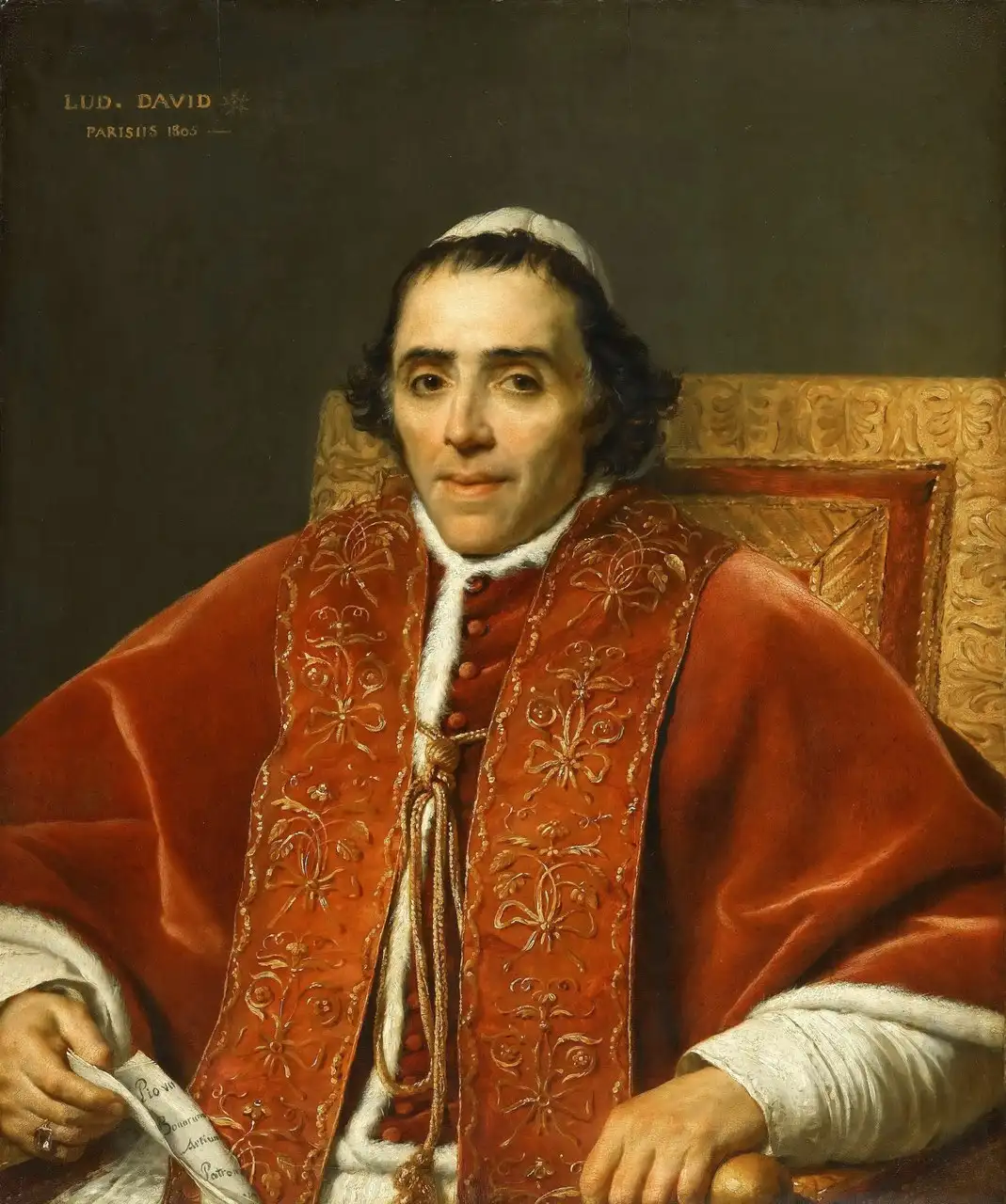 Portrait of Pope Pius VII by Jacques-Louis David