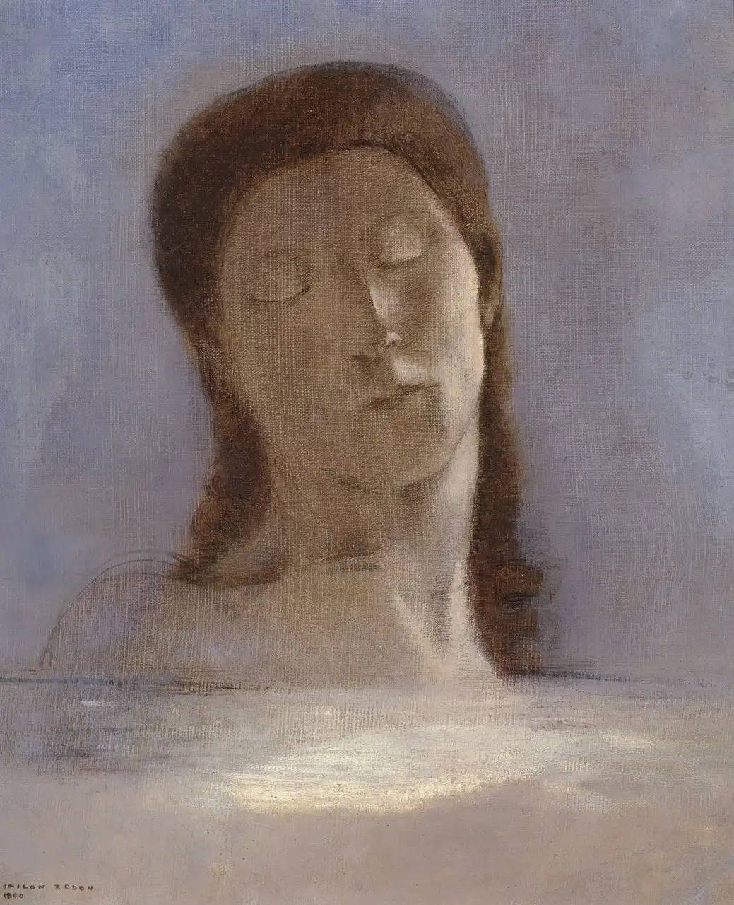 Closed Eyes by Odilon Redon