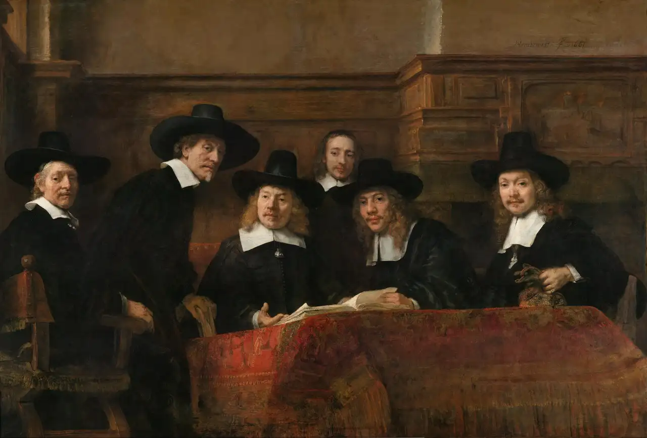 The Syndics of the Drapers' Guild by Rembrandt