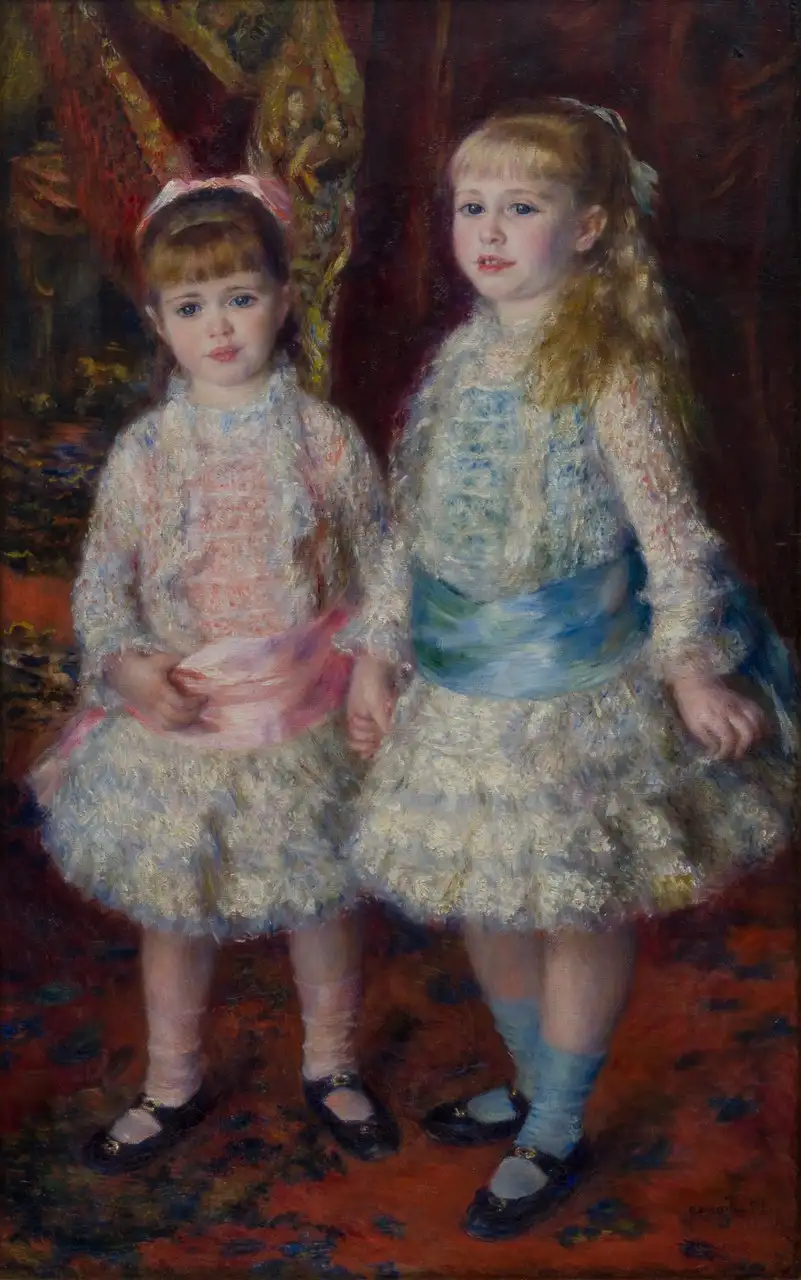 Pink and Blue (Alice and Elisabeth Cahen d'Anvers) by Pierre-Auguste Renoir