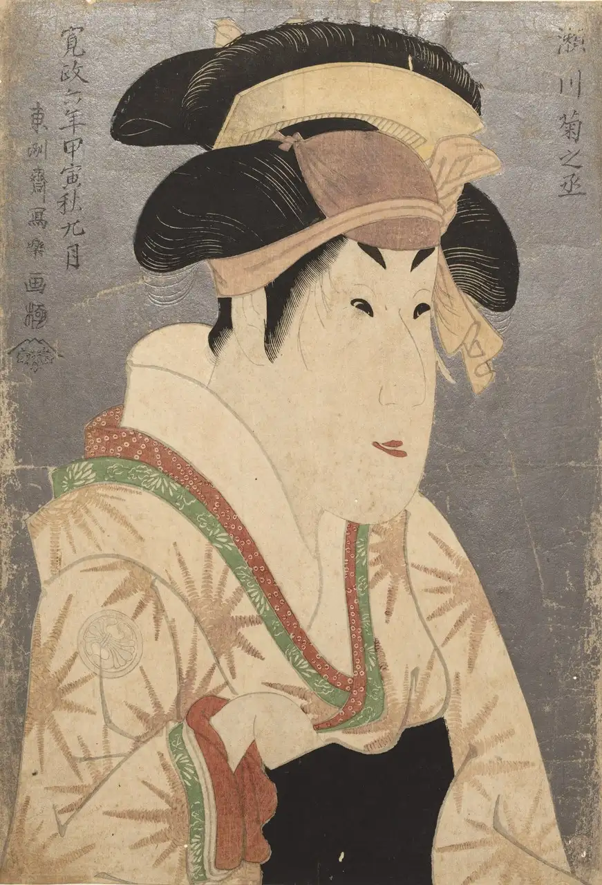 Segawa Kikunojō III as Oshizu, Wife of Tanabe by Tōshūsai Sharaku
