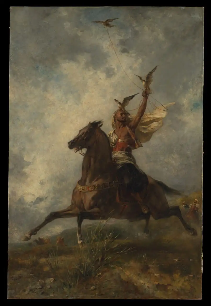 The Arab Falconer by Eugène Fromentin