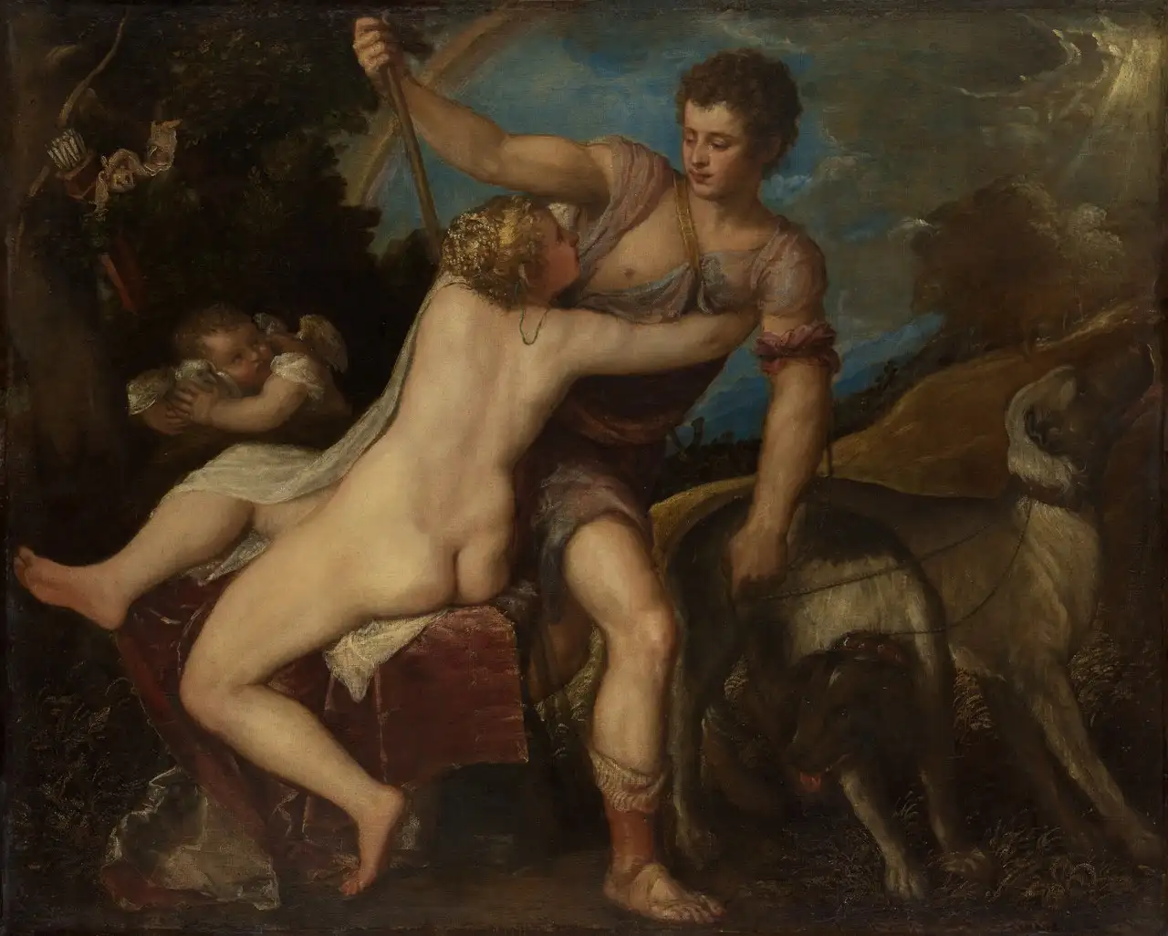 Venus and Adonis by Titian