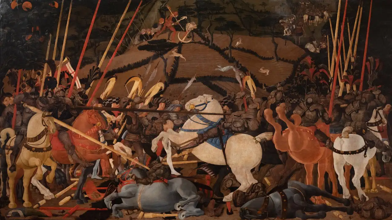 The Battle of San Romano (Uffizi panel) by Paolo Uccello