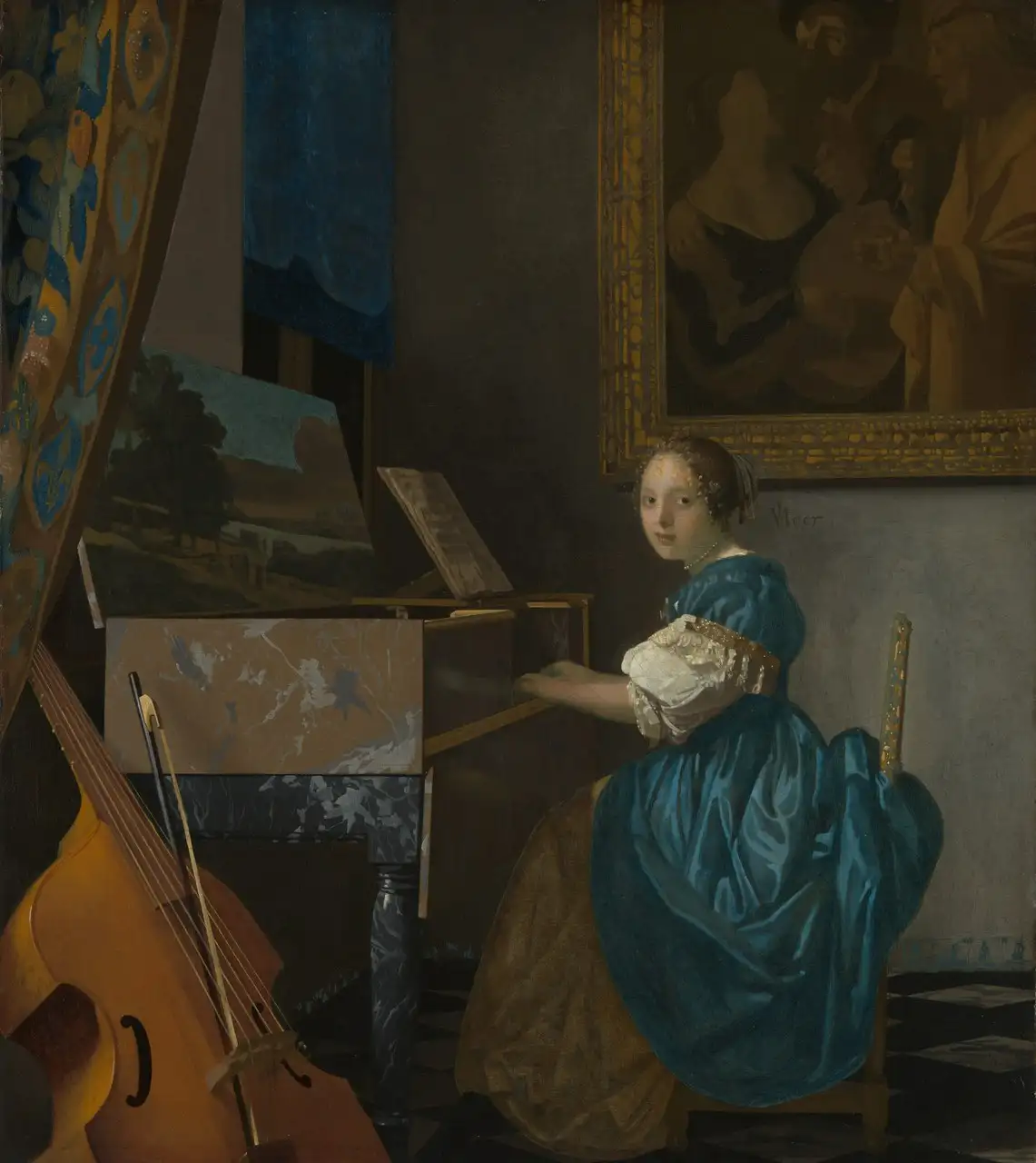 Lady Seated at a Virginal by Johannes Vermeer