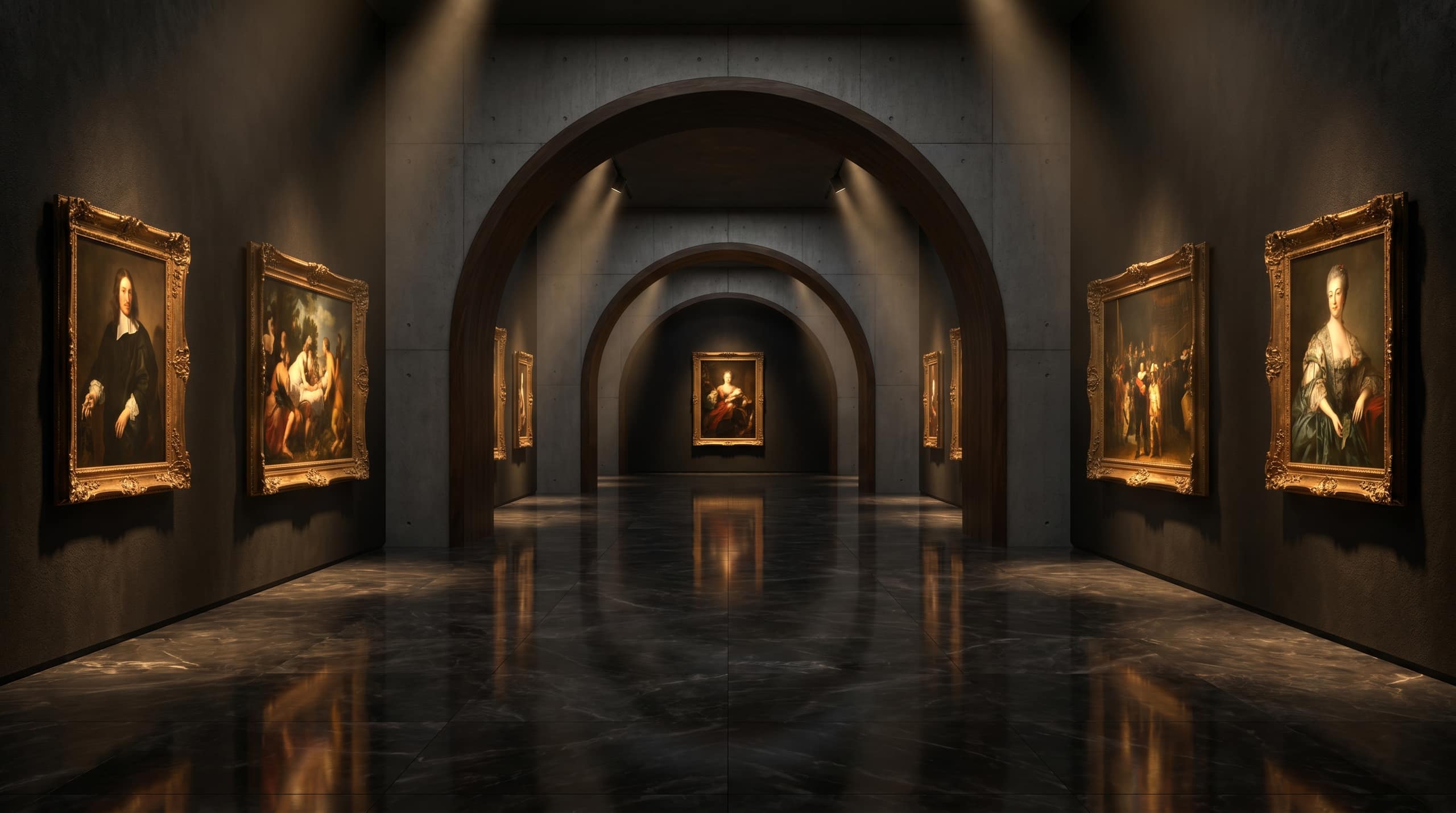 Museum gallery corridor