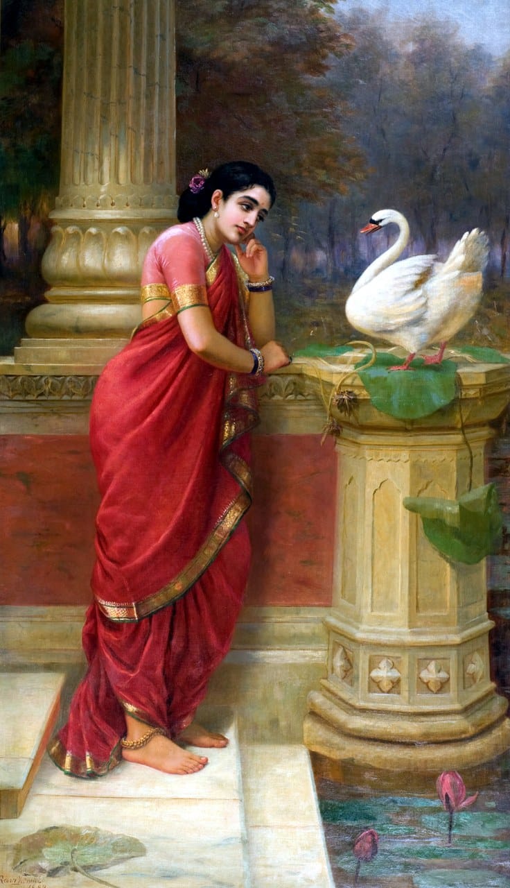 Featured painting by Raja Ravi Varma